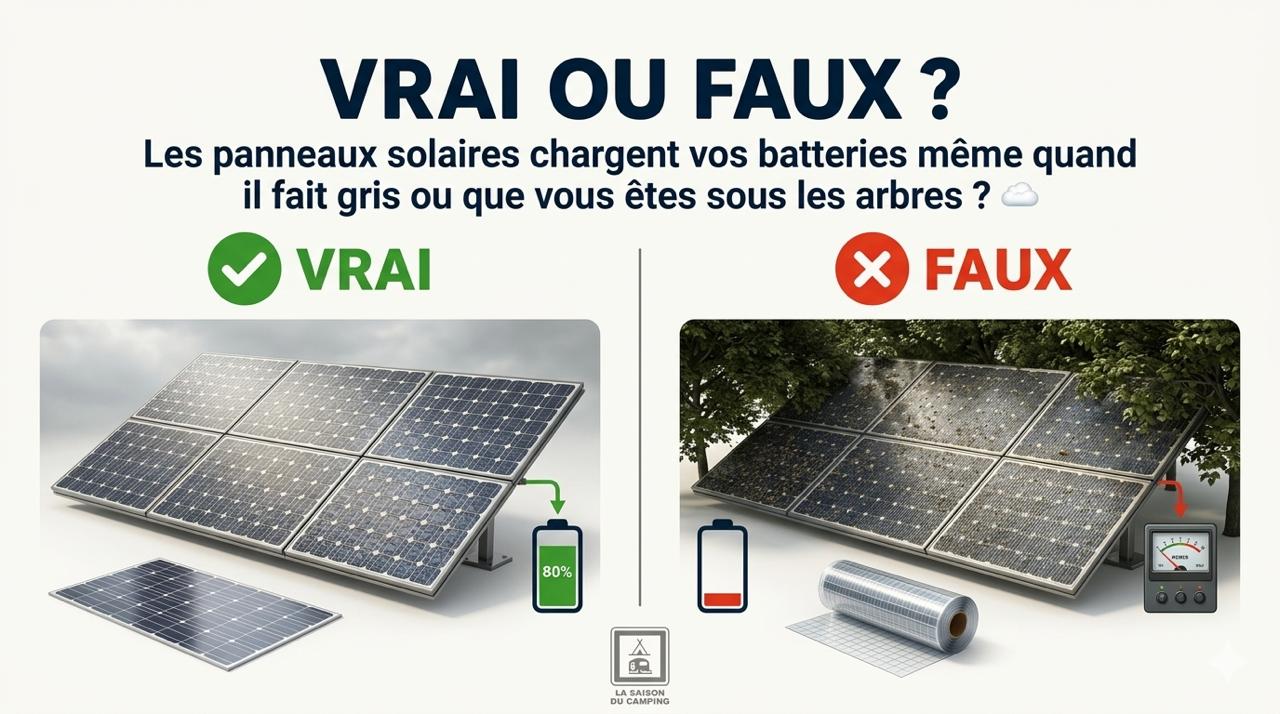 Vrai ou faux : les panneaux solaires chargent-ils par temps gris ou sous les arbres ?