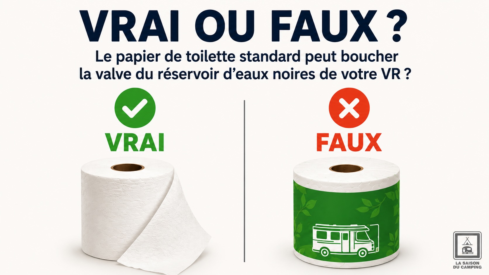 Peut-on utiliser du papier de toilette standard dans un VR ?