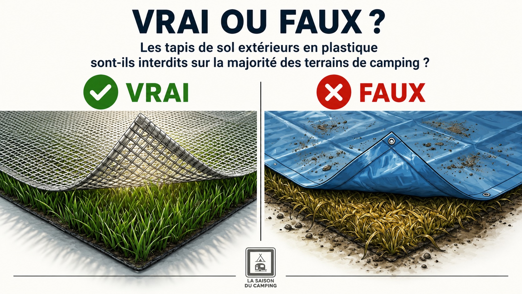 Les tapis de sol extérieurs en plastique sont-ils interdits dans les campings ?